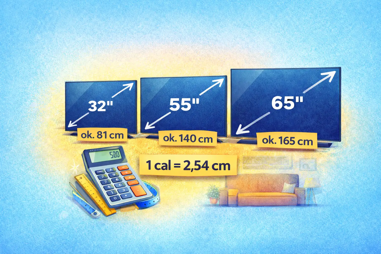 Cale i centymetry – jak przeliczyć przekątną telewizora?