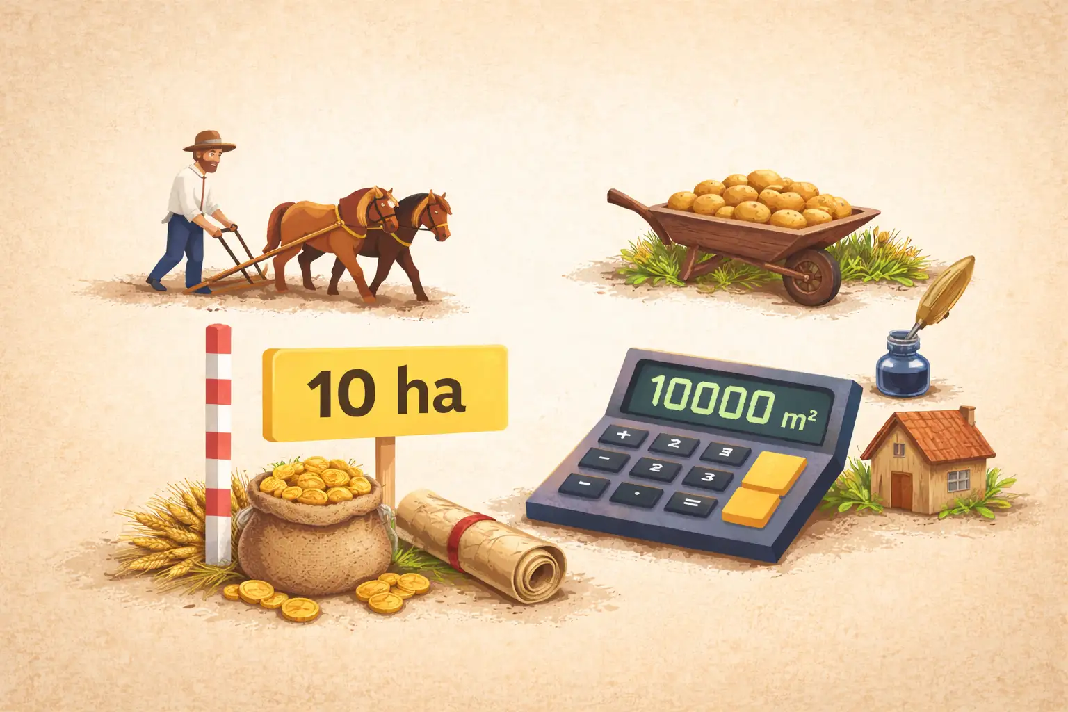 Łan, włóka i morga – ile to m² i hektarów?