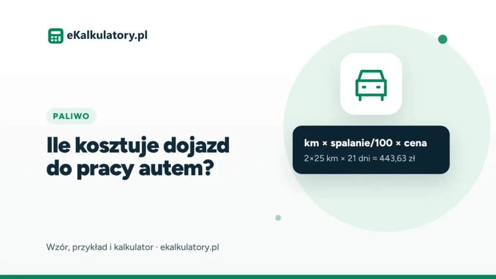 Ile kosztuje dojazd do pracy samochodem miesięcznie?