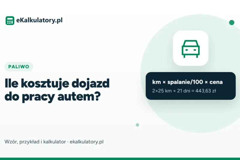 Ile kosztuje dojazd do pracy samochodem miesięcznie?