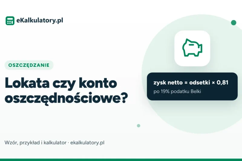 Lokata czy konto oszczędnościowe – jak policzyć realny zysk po podatku Belki