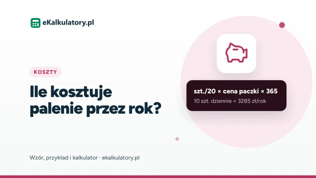 Ile kosztuje palenie papierosów przez rok i przez 10 lat?