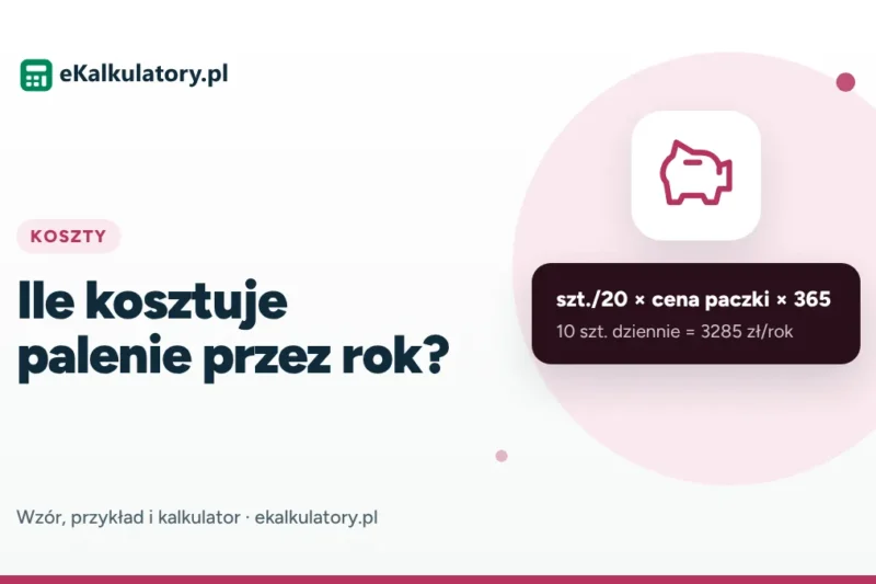 Ile kosztuje palenie papierosów przez rok i przez 10 lat?