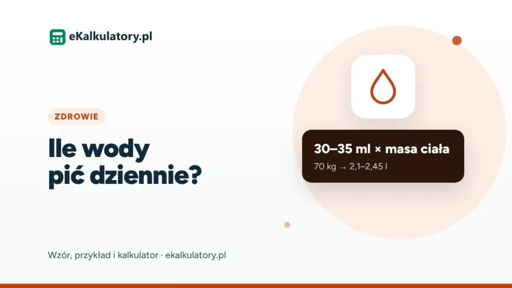 Ile wody pić dziennie? Jak obliczyć swoje zapotrzebowanie